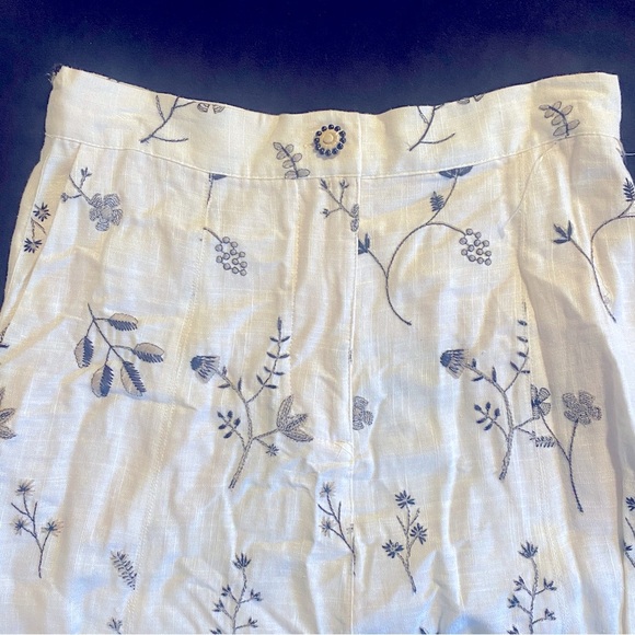 NWOT TIKTOK VIRAL ZARA EMBROIDERED LINEN BLEND ECRU SKIRT & TOP SET - SIZE S - Picture 14 of 16
